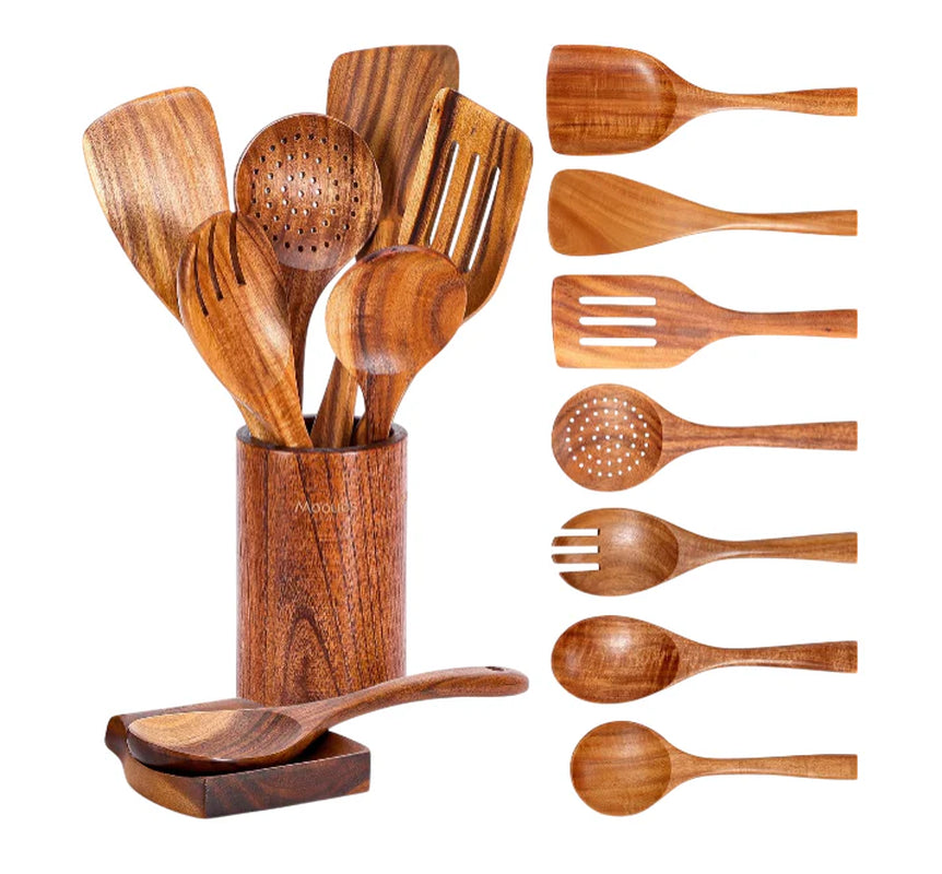 TeakCraft 9-Piece Culinary Essentials Set